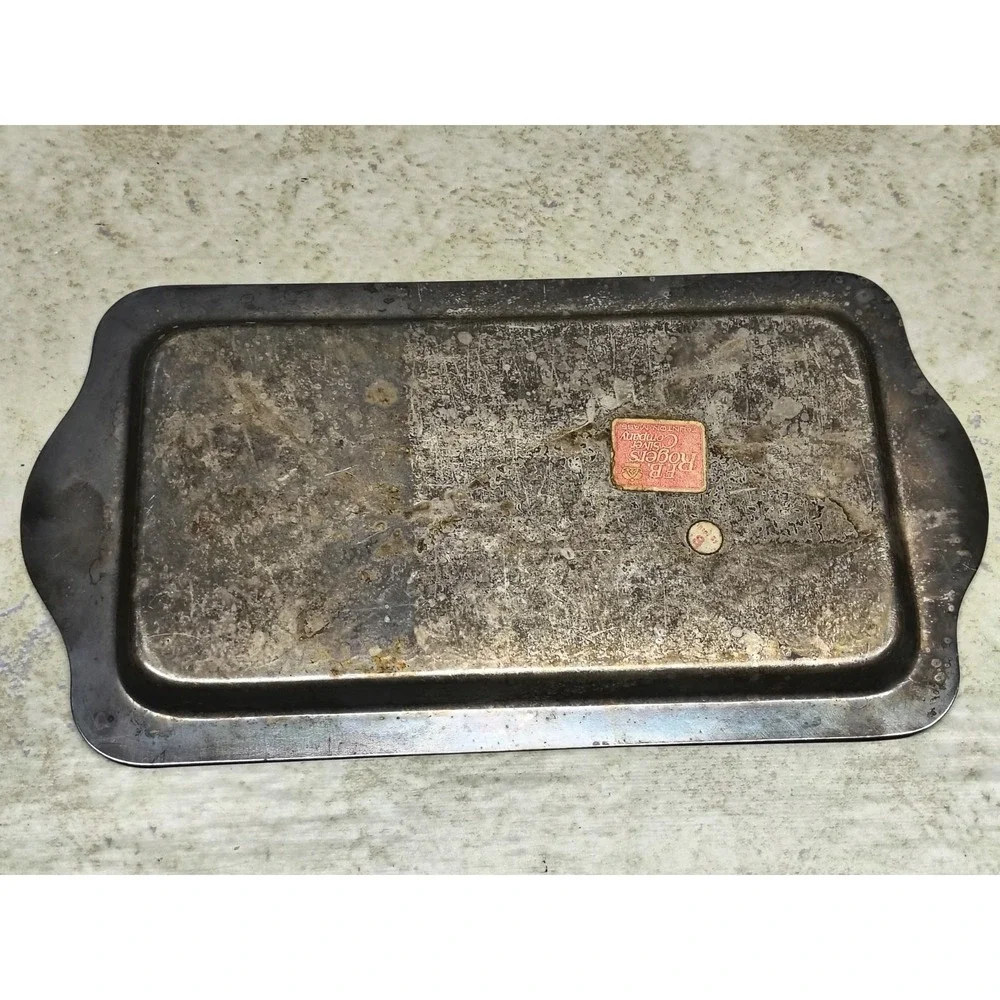 F.B. Rogers Silver Co. Sugar/Creamer Vintage Serving‎ Tray Etched